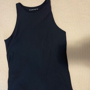 Abercrombie & Fitch Black Fitted Tank Bodysuit